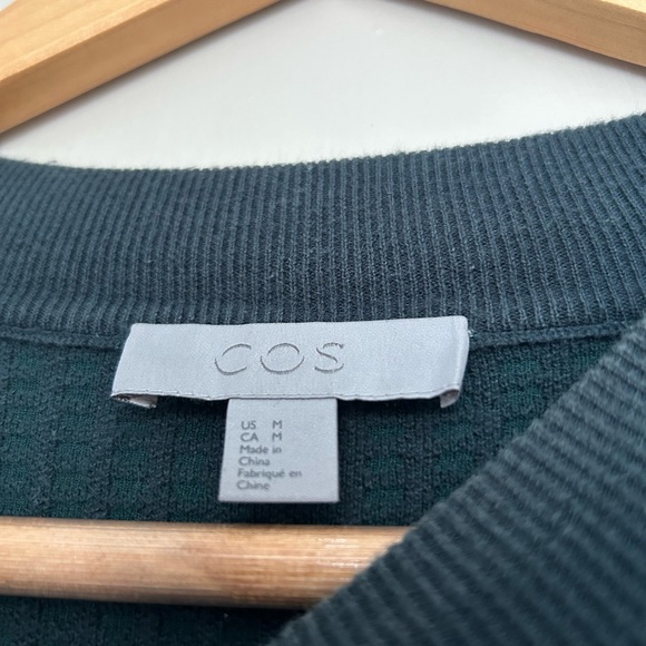 COS Forest Green Waffle Knit Cozy Sweater - Size M - Picture 2 of 8